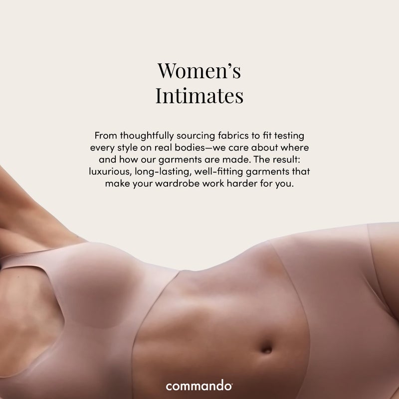 commando - Classic Solid Bikini | Soft, Breathable Fabric | No Show Style | Comfortable Raw-Cut Edges | Machine Washable | Beige, Small-Medium - Image 5